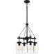 Crosspoint 4 Light 18.25 inch Espresso Outdoor Chandelier