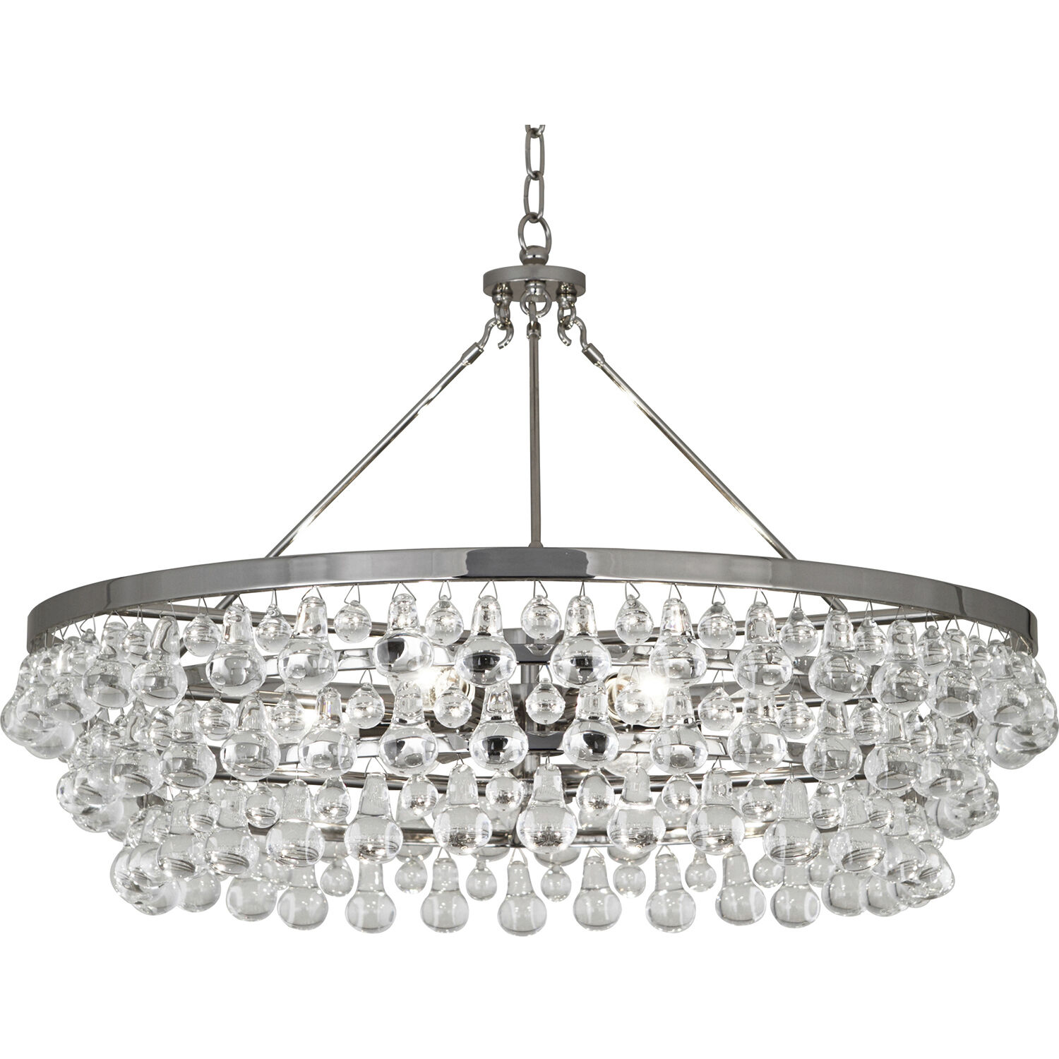 Bling 6 Light 34.88 inch Polished Nickel Chandelier Ceiling Light