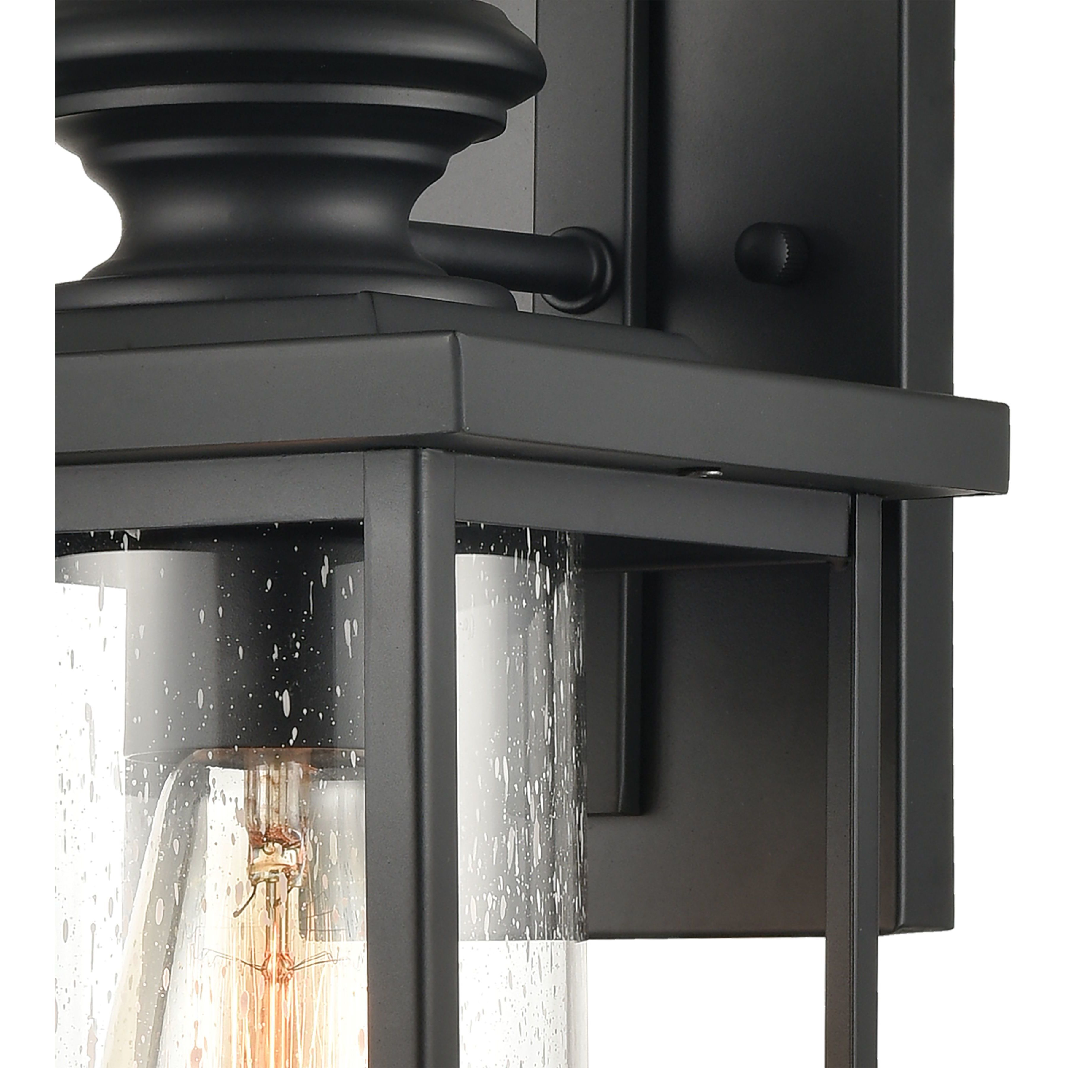 Minersville 1 Light 17 inch Matte Black Outdoor Wall Sconce
