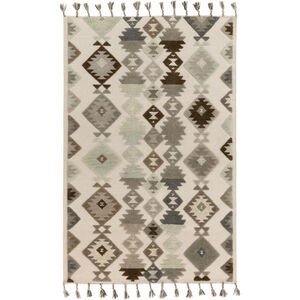 Tallo 120 X 96 inch Neutral and Gray Area Rug, Wool and Cotton