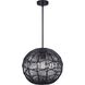 Leona 1 Light 15 inch Black Pendant Ceiling Light