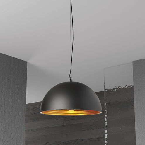 Helsinki LED 20 inch Black Linear Pendant Ceiling Light