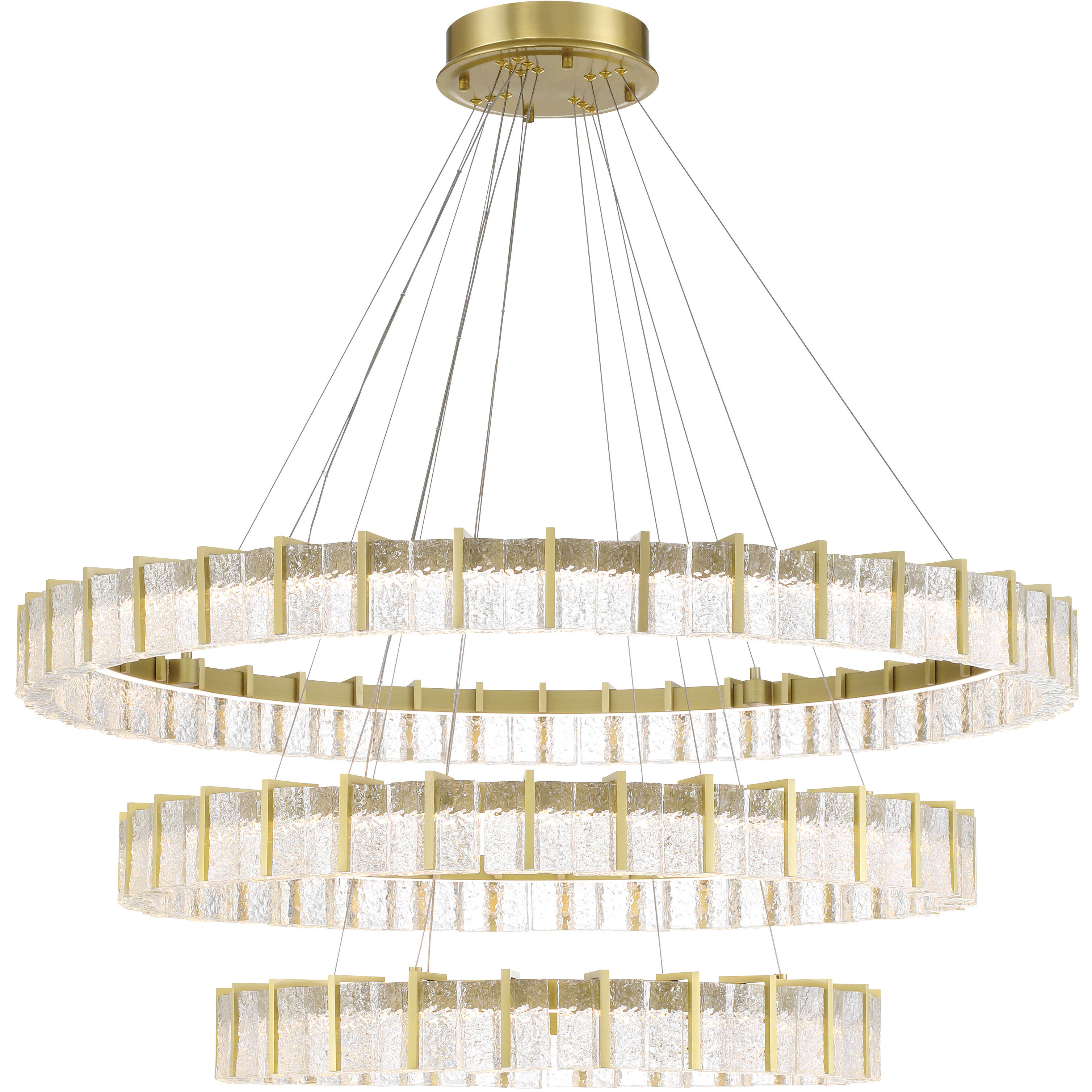Sevryn LED 44.5 inch Soft Brass Chandelier Ceiling Light