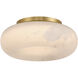 Acme 1 Light 11.75 inch Aged Brass Flush Ceiling Light