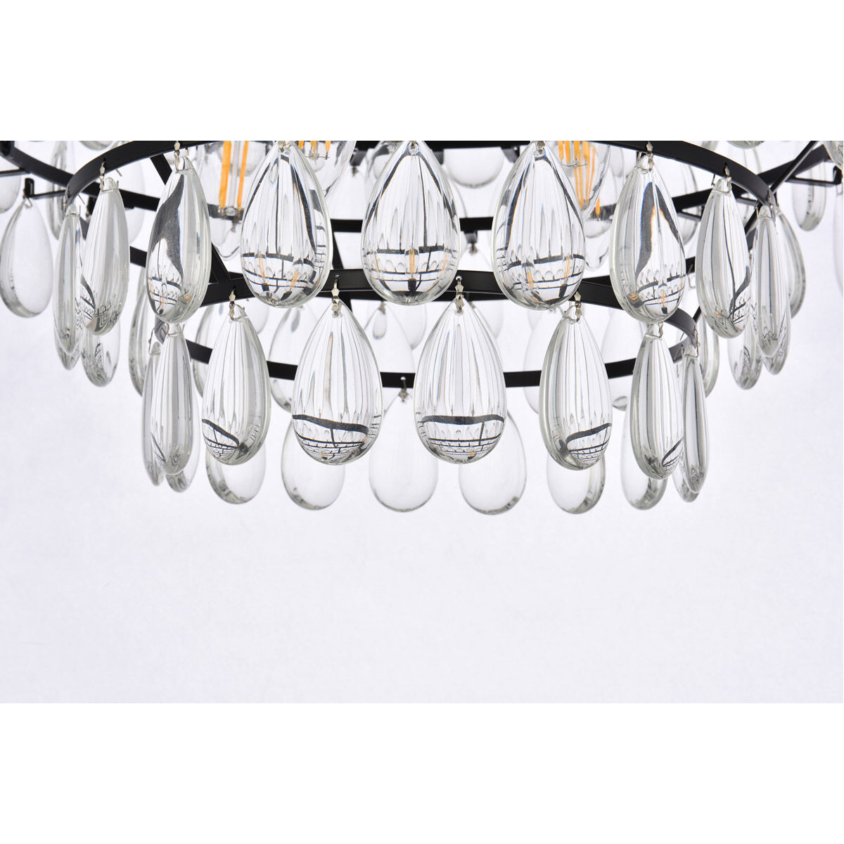 Mila 5 Light 18 inch Black Flush Mount Ceiling Light