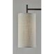 Zion 65 inch 100 watt Black Floor Lamp Portable Light in Beige Textured Fabric