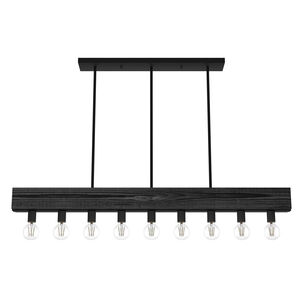 Donelson 9 Light 51 inch Natural Iron Linear Chandelier Ceiling Light