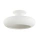 Annie 1 Light 16 inch Aged Brass and Ceramic White Semi Flush Ceiling Light