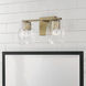 Lucas 2 Light 14 inch Aged Brass Vanity Light Wall Light