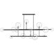 Delilah LED 37 inch Black Chandelier Ceiling Light
