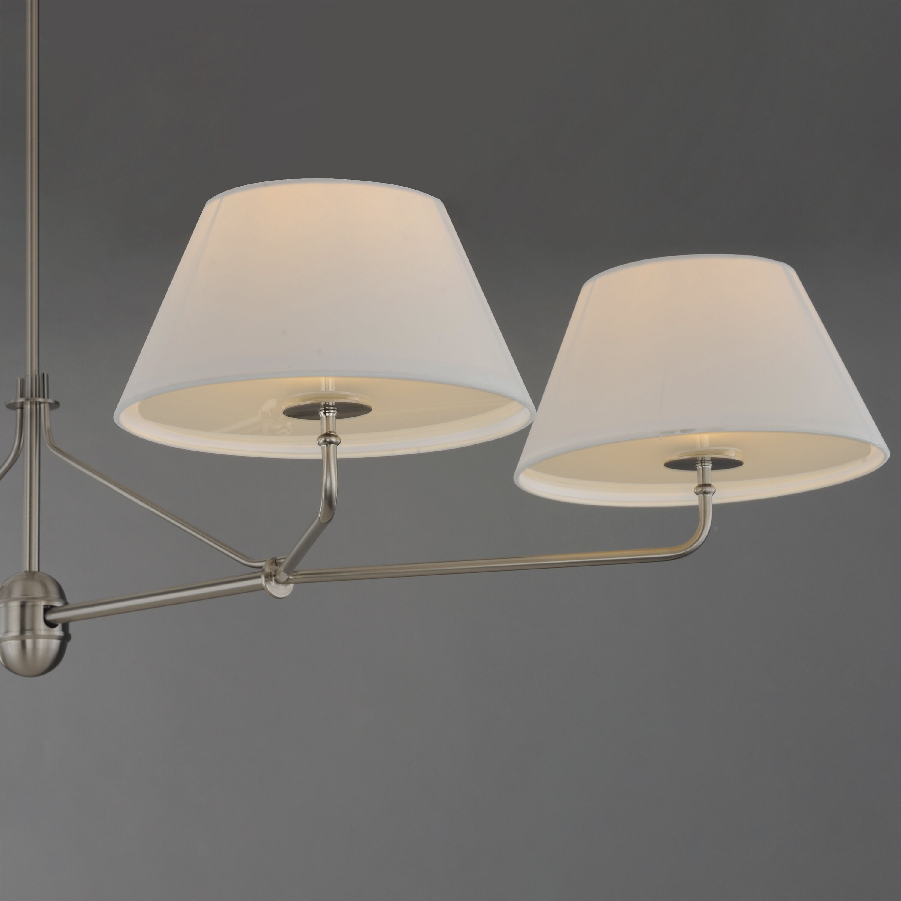 Dunbridge 4 Light 62 inch Polished Nickel Linear Pendant Ceiling Light