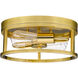 Canada 2 Light 12 inch Gold Flush Mount Ceiling Light