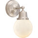 Aditi Beacon 1 Light 6 inch Brushed Satin Nickel Sconce Wall Light, Aditi
