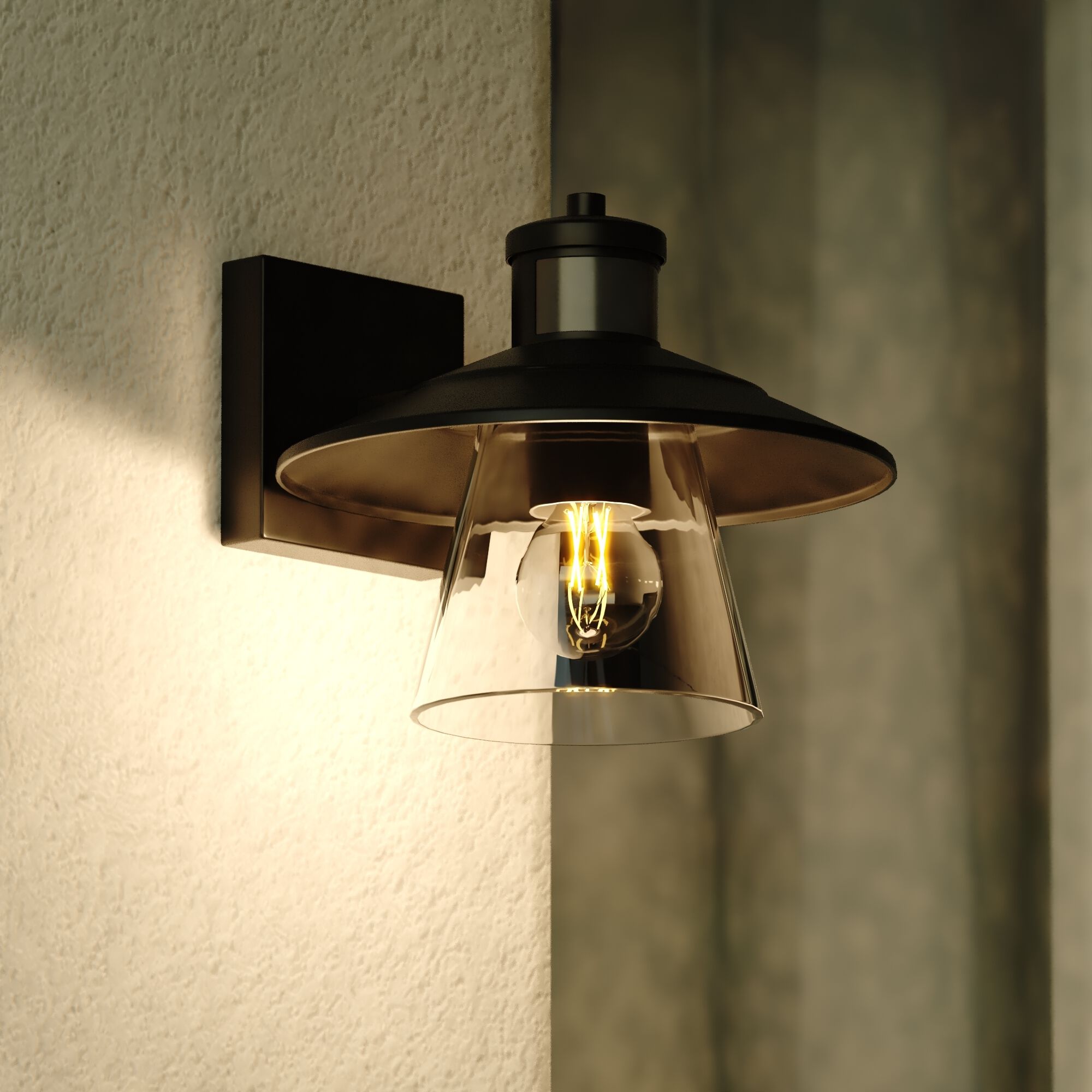 Westport Textured Black Outdoor Motion Sensor