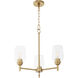 Wallinger 3 Light 20.5 inch Aged Brass Chandelier Ceiling Light
