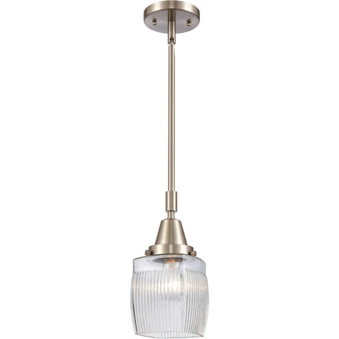 Franklin Restoration Colton LED 6 inch Brushed Satin Nickel Mini Pendant Ceiling Light