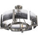 Aenon 4 Light 22 inch Pewter Semi-Flush Mount Ceiling Light