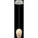 Natural Inspirations 1 Light 5.5 inch Silver Pendant Ceiling Light in Natural Quartz Studio Glass 7