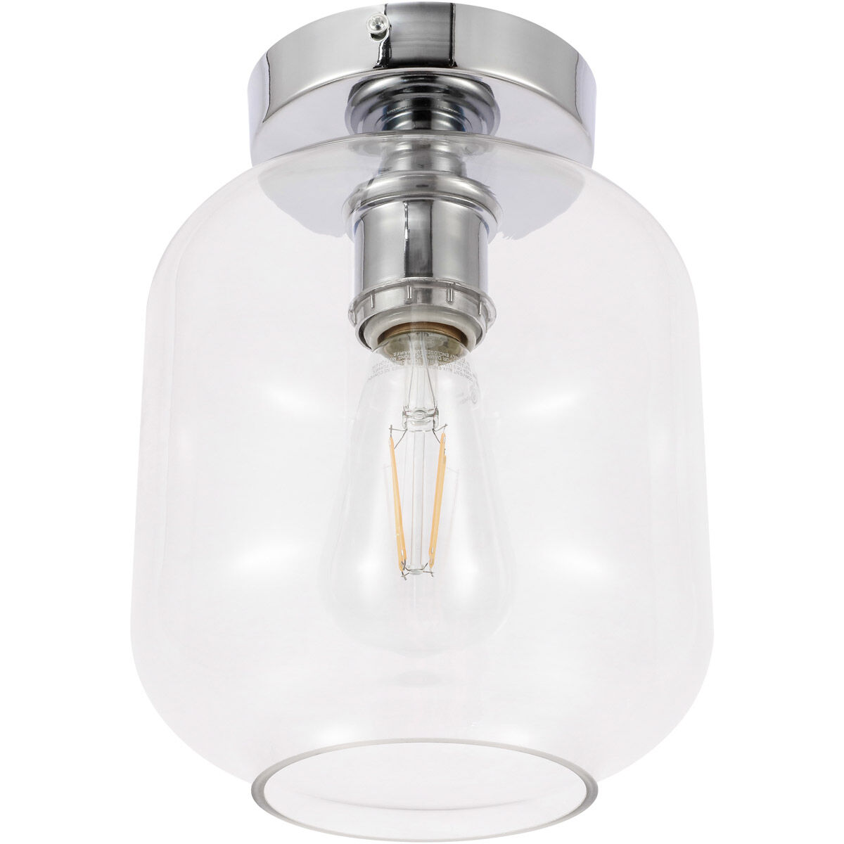 Collier 1 Light 7 inch Chrome Flush Mount Ceiling Light