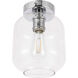 Collier 1 Light 7 inch Chrome Flush Mount Ceiling Light