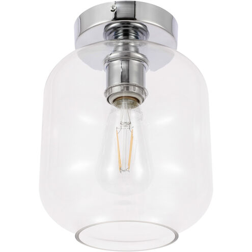 Collier 1 Light 7 inch Chrome Flush Mount Ceiling Light