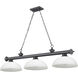 Cordon 3 Light 57.25 inch Bronze Plate Billiard Ceiling Light in Matte Opal Glass