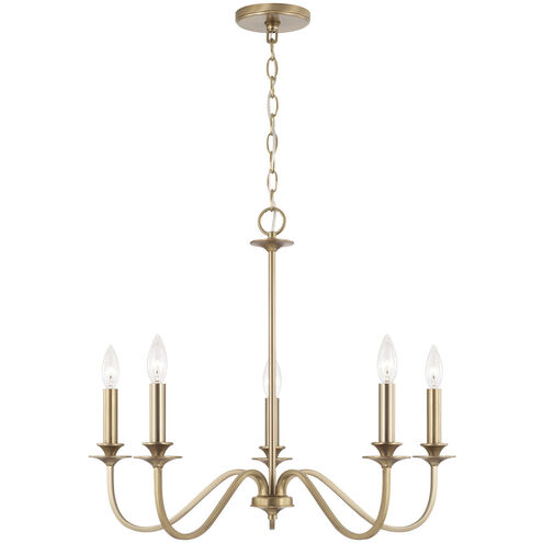 Weston 5 Light 26 inch Matte Brass Chandelier Ceiling Light