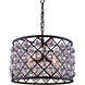 Madison 6 Light 20 inch Matte Black Pendant Ceiling Light, Urban Classic