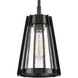 Open Louvers 1 Light 6.75 inch Matte Black Mini Pendant Ceiling Light