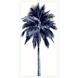 Palm Tree Blue Blue and White Framed Art