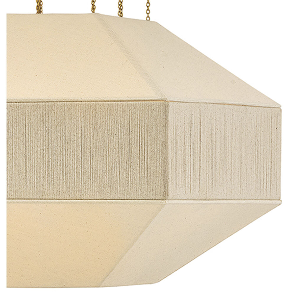 Lisa McDennon Lyla 6 Light 32.25 inch Lacquered Brass Chandelier Ceiling Light, Drum