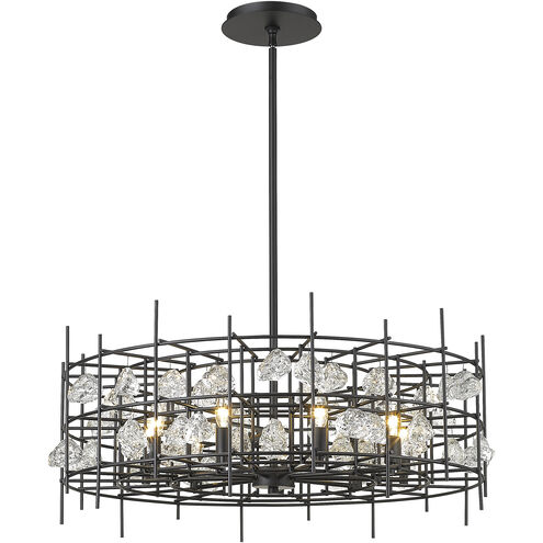 Garroway 9 Light 32 inch Matte Black Chandelier Ceiling Light