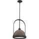 Atlas 1 Light 13.9 inch Black and Ink Pendant Ceiling Light, Small