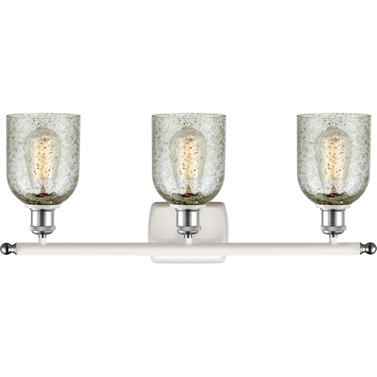 Ballston Caledonia LED 26 inch White and Polished Chrome Bath Vanity Light Wall Light in Mica Glass, Ballston