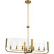 Campisi 8 Light 16 inch Brass Chandelier Ceiling Light