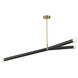 Calla 27.25 inch Brushed Gold Chandelier Ceiling Light in Matte Opal Glass