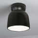 Radiance Collection - Hourglass 1 Light 7.5 inch Carbon Matte Black Flush-Mount Ceiling Light in Replaceable Bulb, Form+Finish+Function