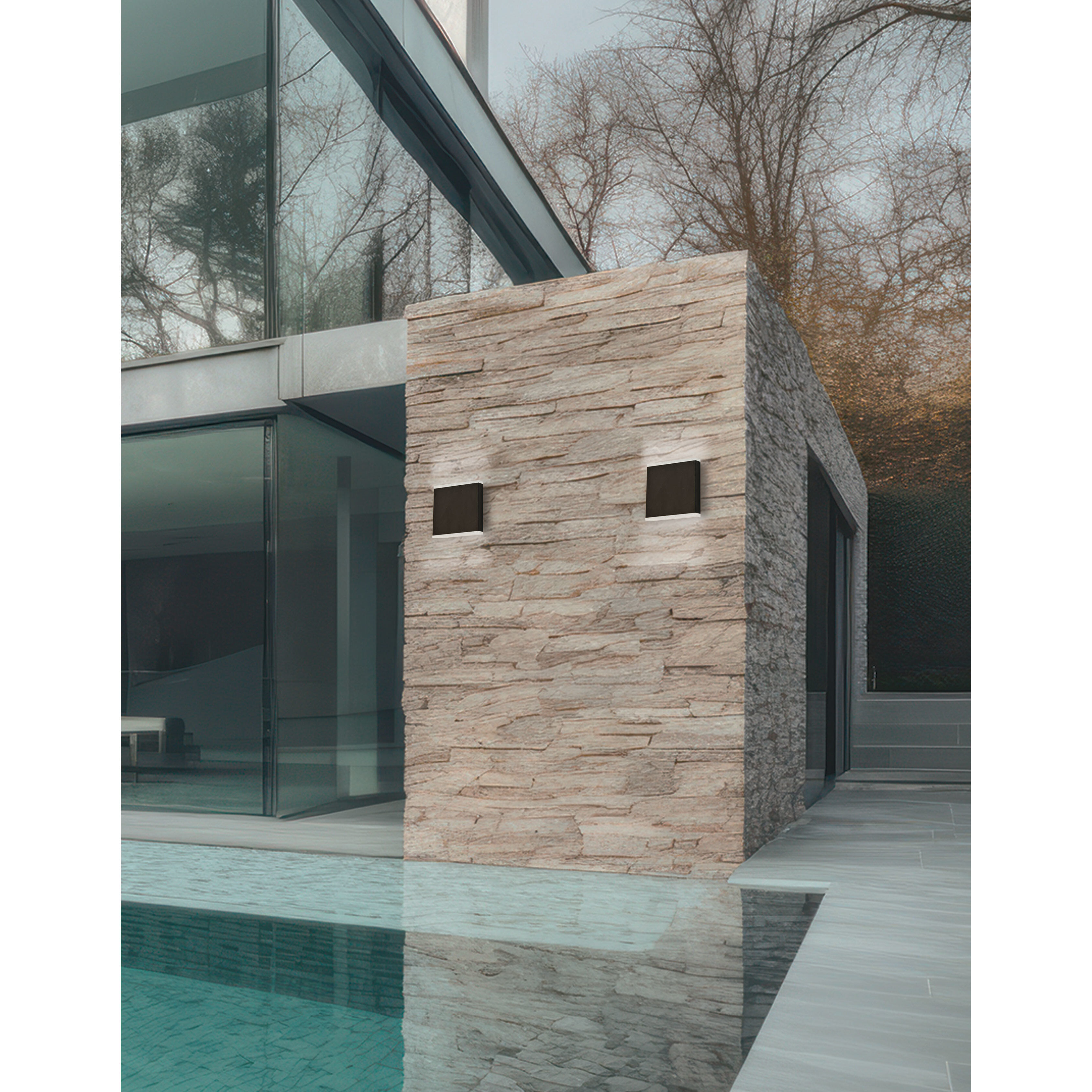 Emery LED 5 inch Matte Black Outdoor Wall Sconce