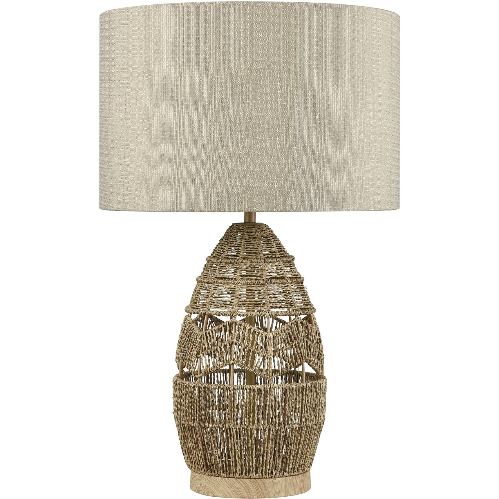 Husk 25 inch 100 watt Natural Table Lamp Portable Light