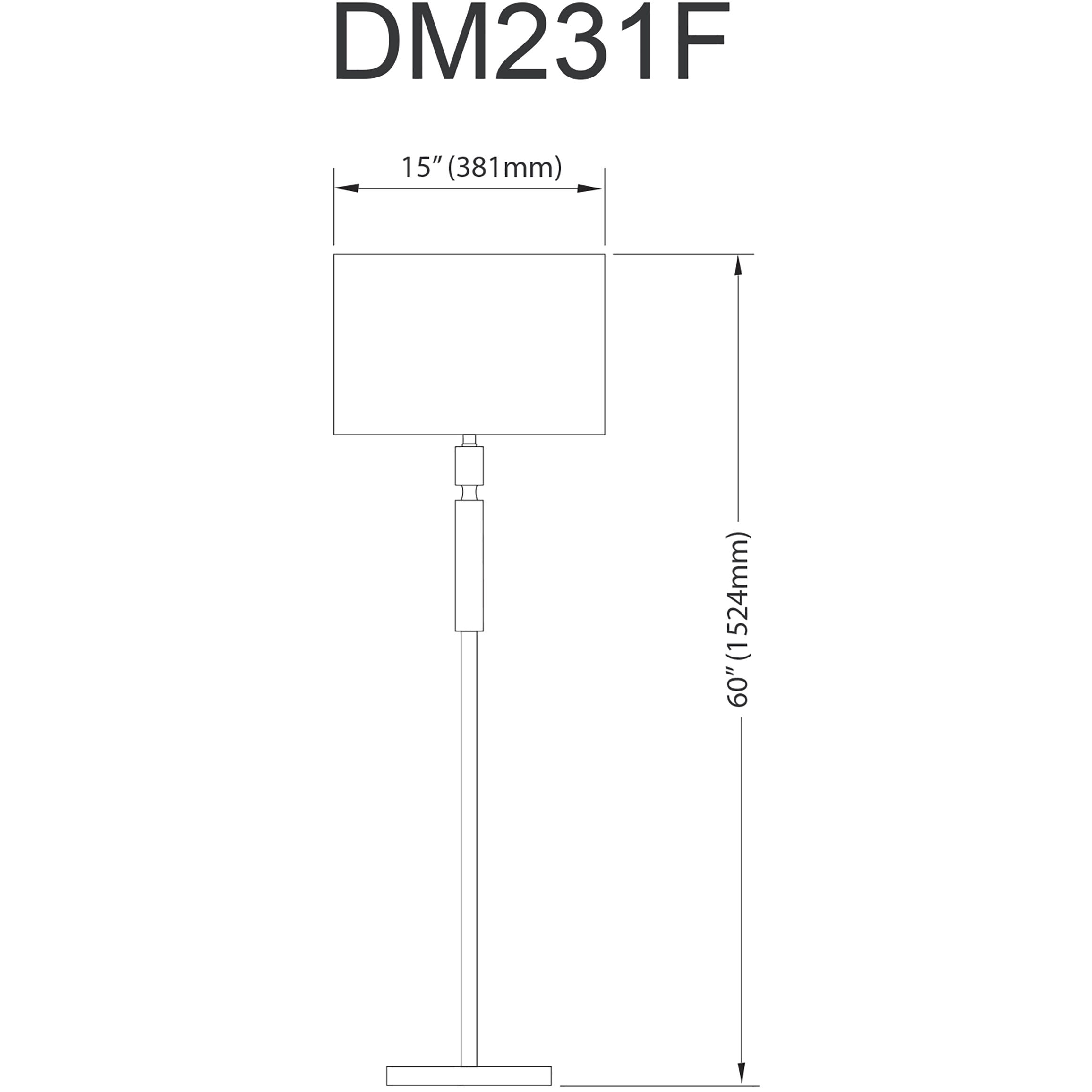 Fernanda 60 inch 100.00 watt Matte Black Decorative Floor Lamp Portable Light