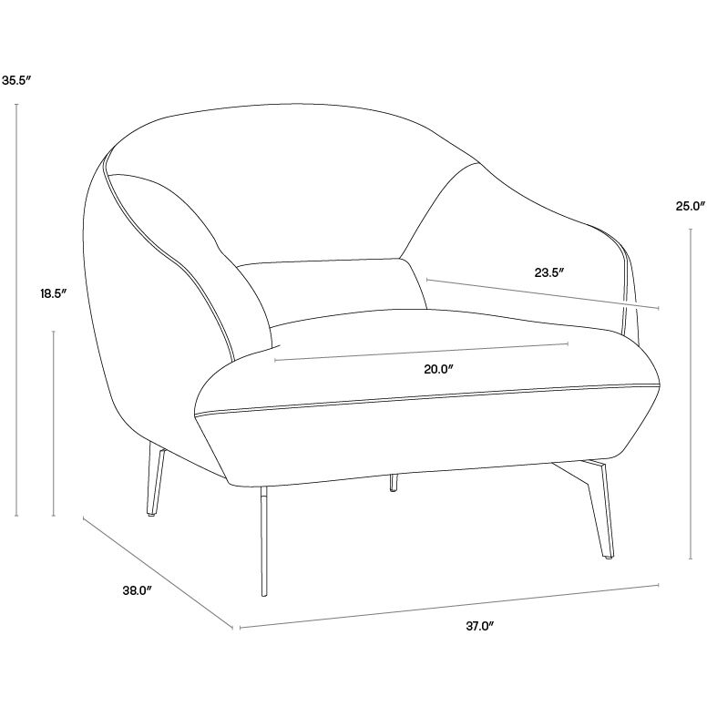 Armani Cognac Leather Armchair
