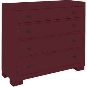 Templeton Red with Light Brown Chest, 4-Drawer