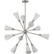 Alora Mood Cosmo 12 Light 38.63 inch Brushed Nickel Chandelier Ceiling Light