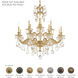 Milano 12 Light Florentine Bronze Chandelier Ceiling Light in Heritage, Florentine Bronze Cast