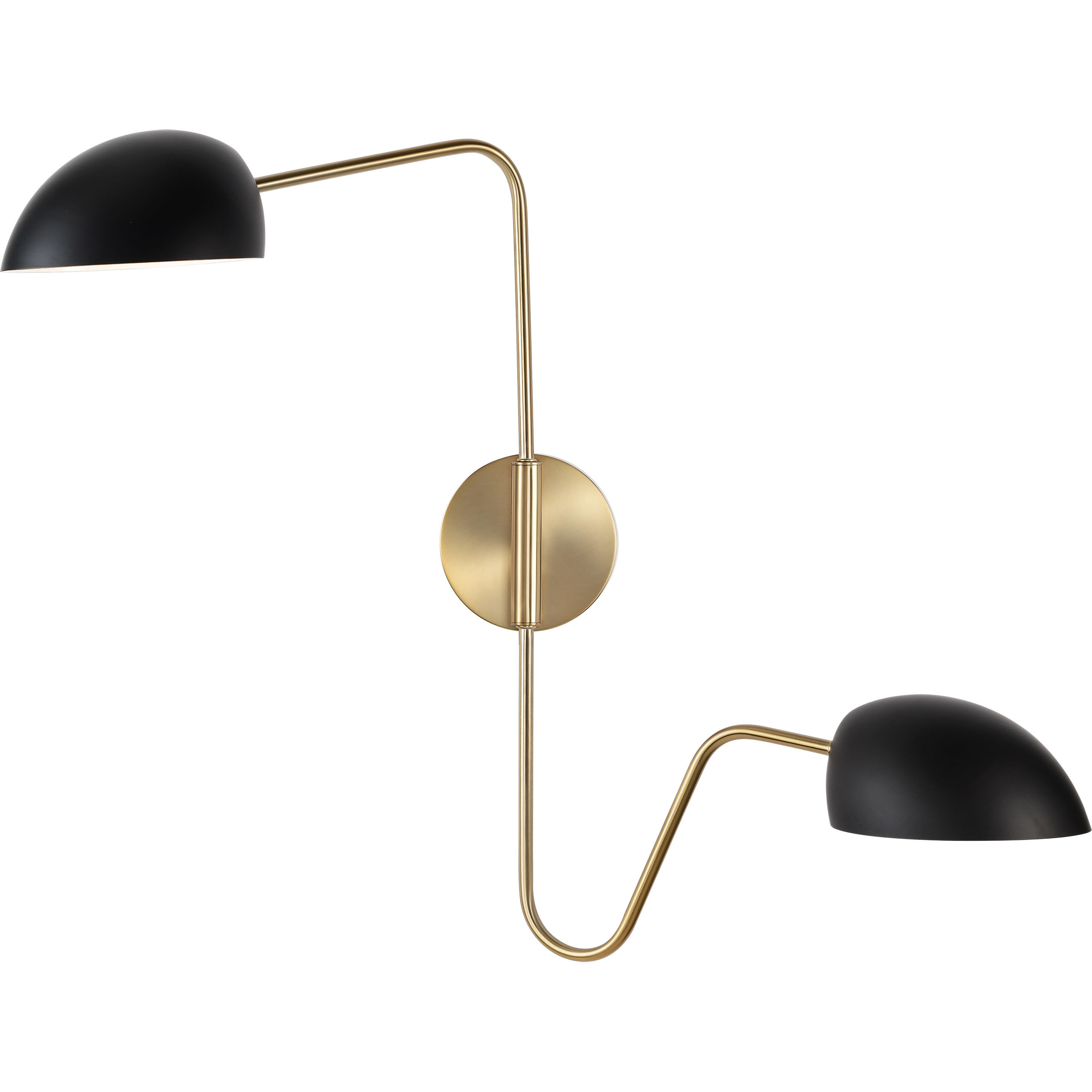 Trilby 1 Light 37 inch Matte Black/Burnished Brass Bathroom Vanity Lights Wall Light