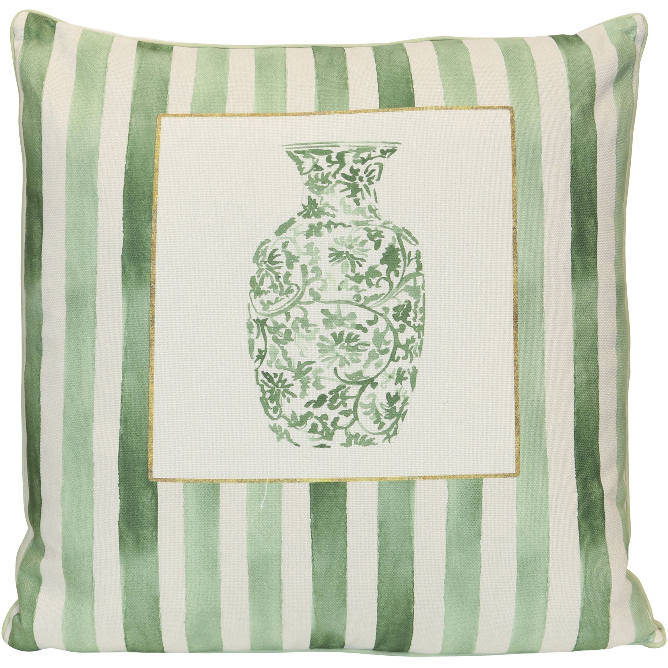 Porcelain Stripe Collection 24.00 inch  X 24.00 inch Decorative Pillow