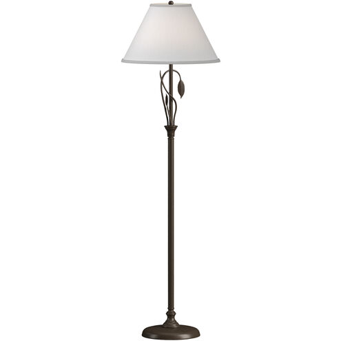 Forged Leaves and Vase 56 inch 150 watt Bronze Floor Lamp Portable Light in Natural Anna