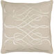 Leah 22 X 22 inch Beige Throw Pillow
