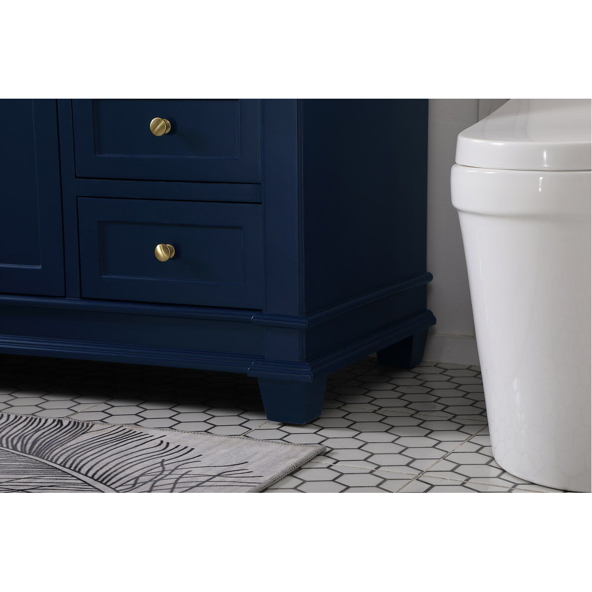 Wesley 60 X 21.5 X 35 inch Blue Vanity Sink Set