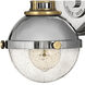 Fletcher 1 Light 7.75 inch Polished Nickel with Heritage Brass Vanity Light Wall Light